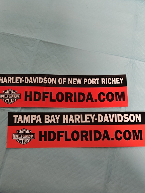 Harley-Davidson Other - Harley-Davidson Black and Red HDFLORIDA.COM Bumper Stickers